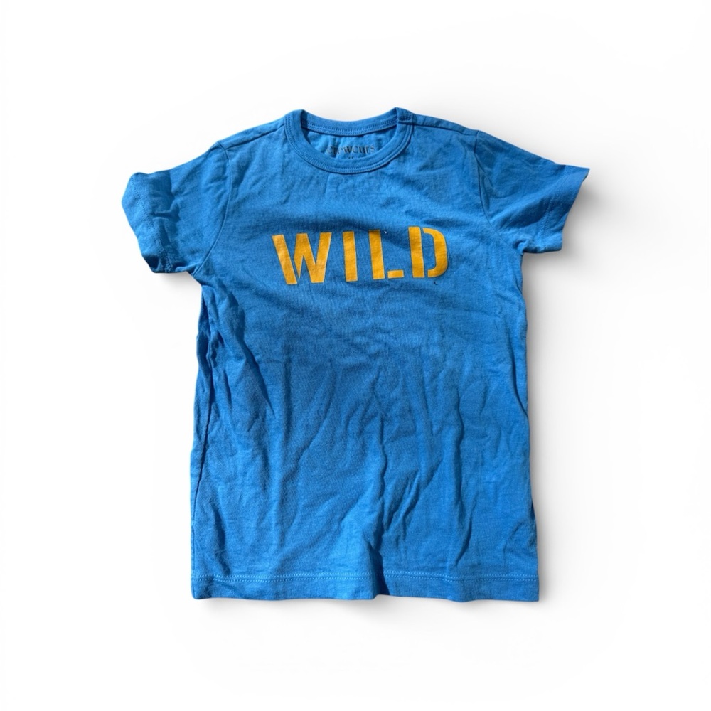 Crewcuts Blue Tee with Bold Wild Print